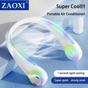 Luftfuktare zaoxi xiaomi hängande nackfläktar mini bärbara bladlös USB -uppladdningsbar stumfläkt för utomhusventilador abanicos kylning