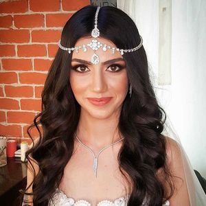 Bling Kristall Haarspange Haarband Haarnadel Tropfen Bohemian Stirn Diamant Kette Haarspange Friseurzubehör Haarspange Kopfschmuck Cosplay Hochzeit Schmuck