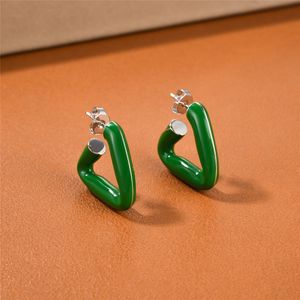 B V Brand name luxury triangle designer stud earrings for women 18k gold geometry fashiong earring earings ear rings party wedding jewelry
