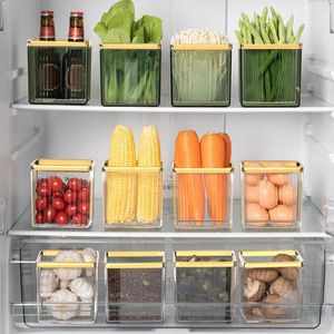 Storage Bottles Helpful Fridge Freezer Box Convenient To Take Transparent Visible PET Food Organizer Kitchen Accessories