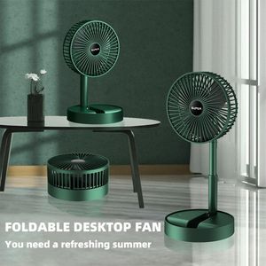 Hayranlar Taşınabilir Katlanabilir Masaüstü Fan USB Şarj Edilebilir 2000mah Masa Ayakta Fan Hava Yaz Soğutucu Düşük Gürültü Fan Ev Ofis için