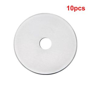 Messen 10pcs 60mm Döner Kesici Bıçakları 10mm Delik Çapı Dikiş Kesici Kumaş Deri Patchwork Kesici Bıçak Aracı