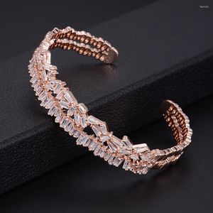 Bangle Blachette Fashion High Quality Gold Rosegold Color Wide Hollow Geometry Bracelet Women's Daily Party Anniversary Accessories