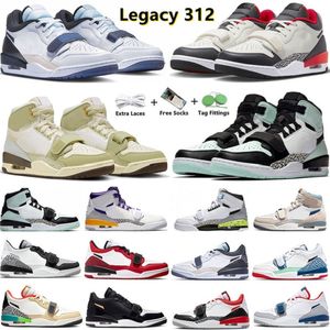 Legacy 312 Låg 23 herrar basketskor Easter Light Aqua 25-årsjubileum Black Toe Chicago University True Pale Blue Gradient Womens Trainers Sport Sneakers 36-46