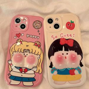 Projektantka Cartoon Cartoon Sailor Moon odpowiedni dla iPhone'a 11 12 13 Pro Max XR XSMAX All-Inclusive Silikon miękka obudowa anty-Fall 7 8 Plus