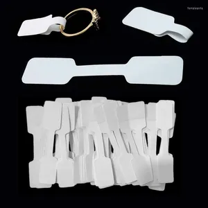 Jewelry Pouches 100pcs Blank Paper Tags Stickers Display Cards Self-Sticker Label Packaging Ring Bracelet Price Tag Wholesale