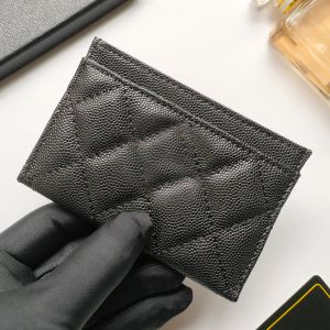 7A Designer Card Holders Caviar Cowhide Wallets Unisex Casual Plain Women Purse