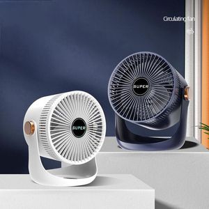 Ventilatori Ventilatore portatile Ventilatore elettrico silenzioso USB ricaricabile Home Smart Desktop Ventole di raffreddamento Scuotendo la testa Ventilatore per condizionatore d'aria montato a parete