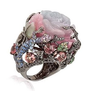 Обручающие кольца Цветочное обручальное кольцо розовое дерево виноградное косичка