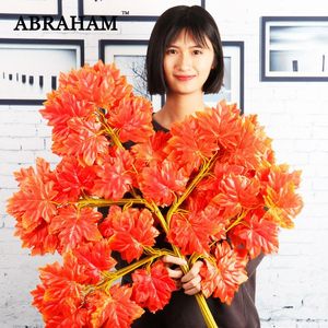 Dekoratif Çiçek Çelenkleri 78cm 12pcs 5 Çatal Büyük Yapay Akça