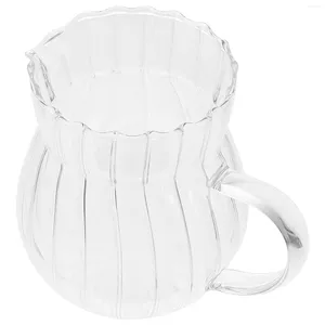 Dinnerware Sets Glass Milk Jug Practical Pitcher Creative Mug Container For Cafe