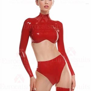 Camisoles & Tanks Latex Tank Top Fetish Underwear Transparent Lingerie Intimates Socks Women Sexy Gloves Long Rubber Catsuits Wetlook