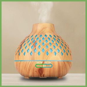 Apparater 400 ml Elektrisk luftfuktare Ultraljuds fjärrkontroll Arom Diffusor Essential Oil Diffuser Color LED Light Atomizer Hushåll