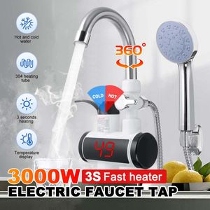 Heaters Electric Instant Hot Water Faucet Water heater Fast heating with LED Temperature Display Tankless Tap For Kitchen shower EU US