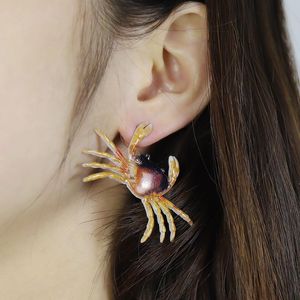 Stud Earrings Crab High-quality Metal Cute Animal Pendant Necklace Fashion Jewelry Accessories For Women Wholesale