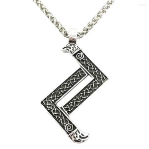 Collane con ciondolo Nostalgia Rune vichinghe JERA Yggdrasil Corvo Amuleto Stregoneria Goth Collana vintage Uomo Donna