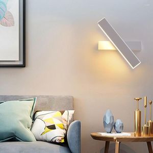 Lampy ścienne LED Light Indoor 110V-220V Rotatable Regulowany kąt prosty lustrzane lampa aluminiowa do sypialni nocna salon
