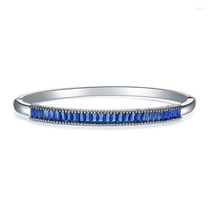 Bangle mxgxfam 6 cm suqare zirkon Vita armband och armband för kvinnor 5 färgval Guldpläterade modesmycken