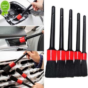 New 1/5PCS Car Wash Brush Set Brush Detailing Brush Cleaning Grooming Brush Dashboard Air Vent Wheel Brush Cleaning Tool Accessories