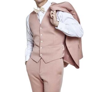 Мужские костюмы Blazers Pink Men Slim 3 Piece/Jacte