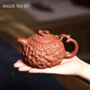 TeAware Master El Yapımı Mor Kil Çiğ Cevher Bölümü Çam Filtre Çay Pot Ev Zisha Güzellik Kettle Çin Yixing Çay Seti 260ml