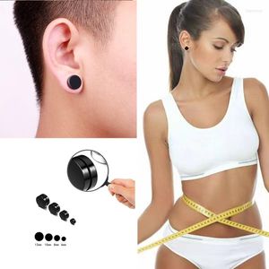 Brincos de garanhão moda punk redonda ímã saudável Magnet Perca peso cor preta ouvido sem buraco para homens mulheres mulheres