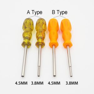 Schroevendraaier Sarı Tutucu Güvenlik Bit 3.8mm 4.5mm Altı Tornavida 3.8 4.5 Nintendo NGC SFC MD NES SNES 200PCS için Açık Takım Oyunu biti