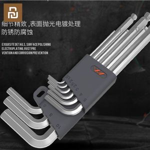 Accessories Youpin JIMIHOME Inner Hex Wrench Set 9Pcs Set L Shape Universal Spanners 1.5mm10mm Torque Long Metric Socket Wrench Hand Tool