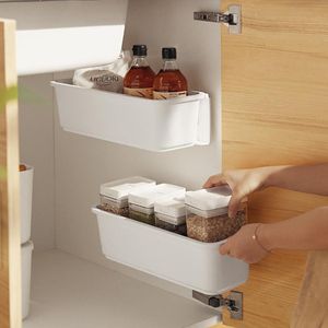 Organization Under Sink Storage Rack Pull Out Cabinet Basket Organisers Plastic Kitchen Organizer Closet Rack Container Home Accessrioes