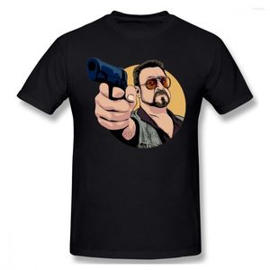 As camisetas masculinas marcam zero, a grande manga curta de camisa de lebowski masculina