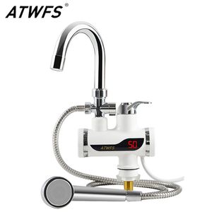 Heaters ATWFS Water Heater Tap 220v Kitchen Faucet Instantaneous Water Heater Shower Instant Heaters Tankless Water Heating