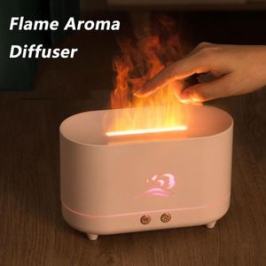 Umidificadores Xiaomi Aroma Difusor Umidificador de Ar Ultrasônico Cool Mist Maker Fogger LED Óleo Essencial Chama Lâmpada Difusor Aromaterapia Quarto