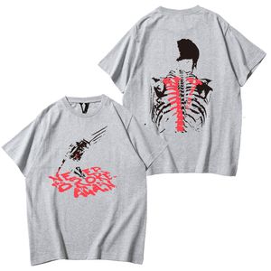 Vlone2023 Yaz Yeni Baskı Unisex Kısa Kollu Pamuk Çift Tshirt Moda Marka Erkek Giyim