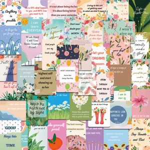 52pcs Stickers Pack Okul Öğle Yemeği Kutusu Notlar Pozitif Çıkartmalar Motivasyonel Su Geçirmez Vinil Çıkartmalar Öğrenciler için Çocuklar Öğle Yemeği Kutusu