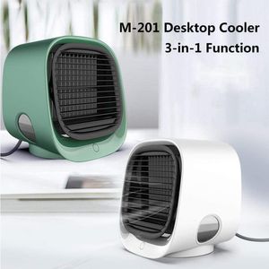 Ventiladores de ar condicionado refrigerador de ar umidificador purificador portátil para sala de casa escritório 3 velocidades desktop silencioso ventilador de refrigeração ar condicionado