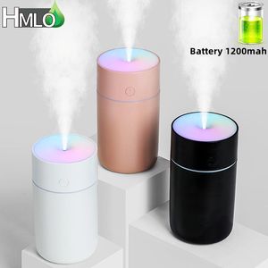 加湿器ワイヤレス空気加湿器ディフューザーポータブルUSB超音波加湿器ホーム1200MAHバッテリー充電式加湿機ミストメーカー