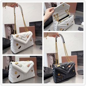 New Fashion Shoulder Bag Luxury Messenger Bag Women Cross Body Bags Bold Gold Plated Chain Tag Chain Bag 26 x 15cm