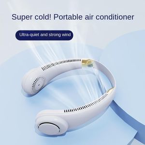 Ventilatori USB Nuovo Ventilatore da Collo Portatile Ricaricabile Piccolo Ventilatore Elettrico Sport all'Aria Aperta 4000mAh Ventilatore Senza Foglie a Lunga Durata