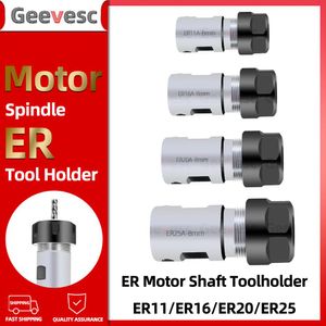 Gereedschapshouder ER8 ER11 ER16 ER20 ER25 Chuck Collet Spindle DIY Motor Shaft Extension Rod Spindle Chuck Lathe Tool Spindle Tool Bar Set 4mm 5mm