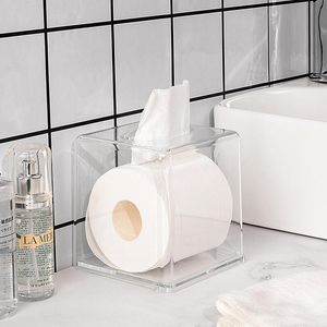 Organizacja Przezroczyste akrylowe tkanki pudełko na serwetek na serwetek skrzynka do przechowywania nordycka papierowa papierowa papierowa papierowa uchwyt na ręcznik łazienkowy