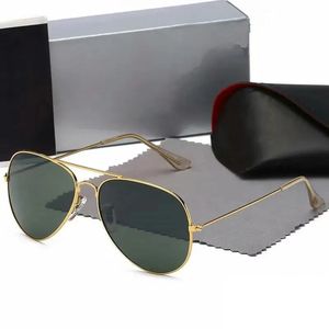 Designer Sonnenbrillen Ray Männer Verbot Luxusflieger schwarzer Rahmen Herren Damen Sonnenbrille Eyewear Metallinsen Raybann