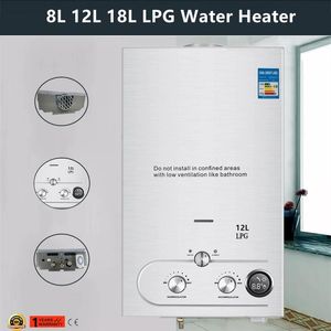 Heizungen Deutschland Stock Edelstahl 8L/12L18L LPG Gas Heißwaren Header Propan Tankless Instant Kessel mit CE genehmigt