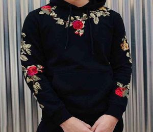 Erkekler Yetişkin Floral Hoodie Outwear Erkek Külot Sıradan Kapüşonlu Sweatshirt Uzun Kollu Sonbahar Giysileri Siyah Beyaz Plus Boyut1421417