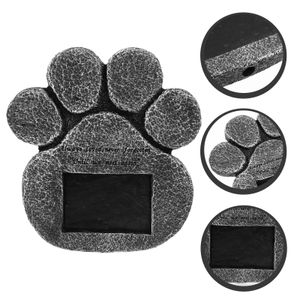 Lápides para animais de estimação, lápide para cachorro, pedra de sepultura, marcadores de gato, pedras de jardim, resina, decorações de pata de cachorro, placas de pátio