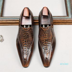scarpe eleganti da uomo firmate Mocassini modello coccodrillo matrimonio Sposo Calzature casual EUR taglia: 38-45