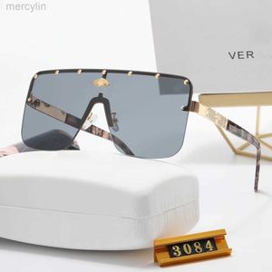 Luxury Designer Versage Sunglasses Men's Women's Vercace Sunglasses Fashionable Outing Sunglasses Driving Holiday Glasses Large Frame Anti-uv Black 3084