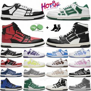 Skel Top Low Basketballschuhe für Männer und Frauen, Turnschuhe, Blau, Rot, Weiß, Schwarz, Grün, Skelett-Schnürschuhe, Skelett-Turnschuhe, lässige Damen-Läufer