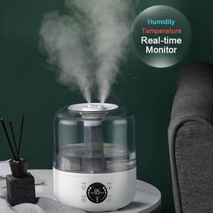 Appliances 3000Ml Smart Humidifier With Remote Control Timer Double Mist For Home Office Essential Oil Aroma Diffuser Adjustable Fogger