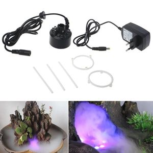 Appliances 12LED 20mm Metal Super Ultrasonic Mist Creator Fogger Nebulizer Water Fountain N06 20 Dropshipping