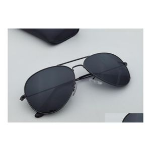 Óculos de sol estilo piloto homens mulheres metal moldura dupla ponte design de 58 mm lente de vidro OCOS DE SOL GAFAS GAFAS com acessórios de caixas D DHCCH